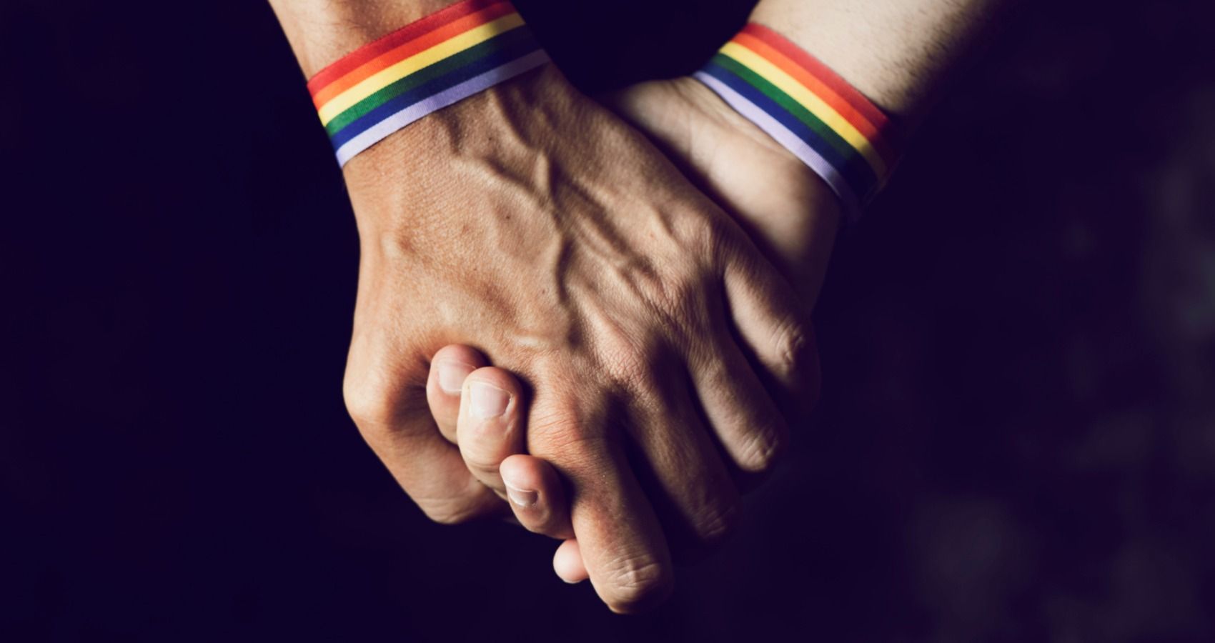 holding hands rainbow