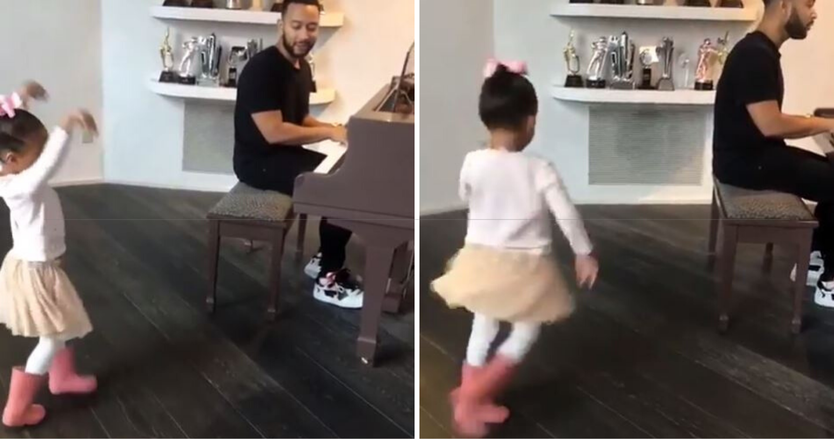John Legend Sings New Song To His Kids While They Dance