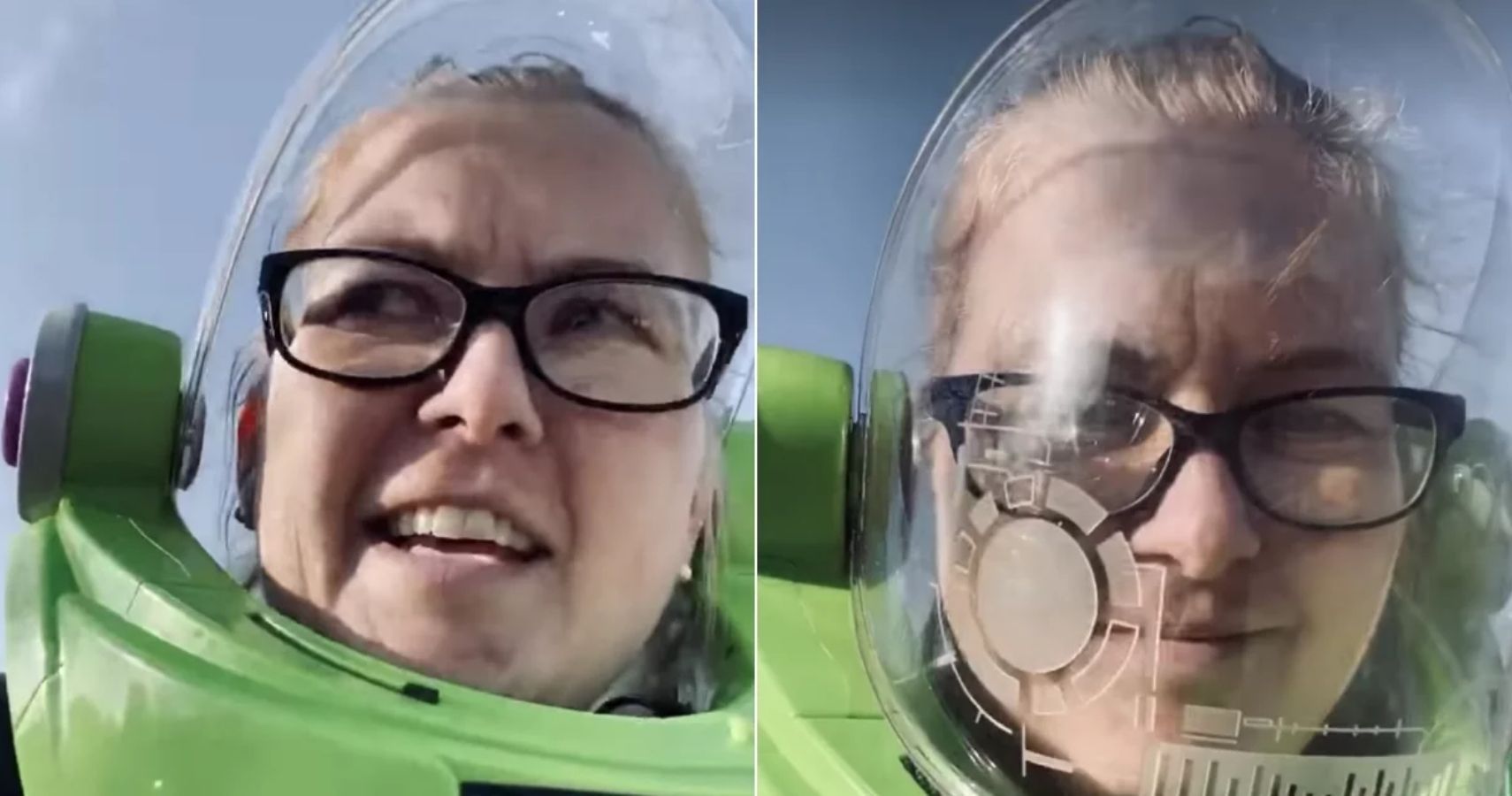 Kelly Hogan Painter Buzz Lightyear Helmet Video