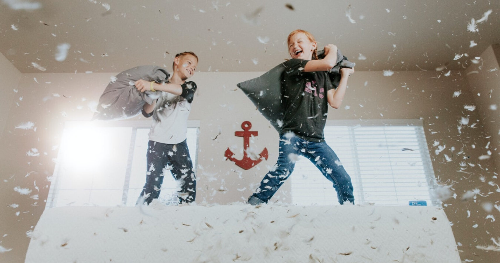 kids alone in living room