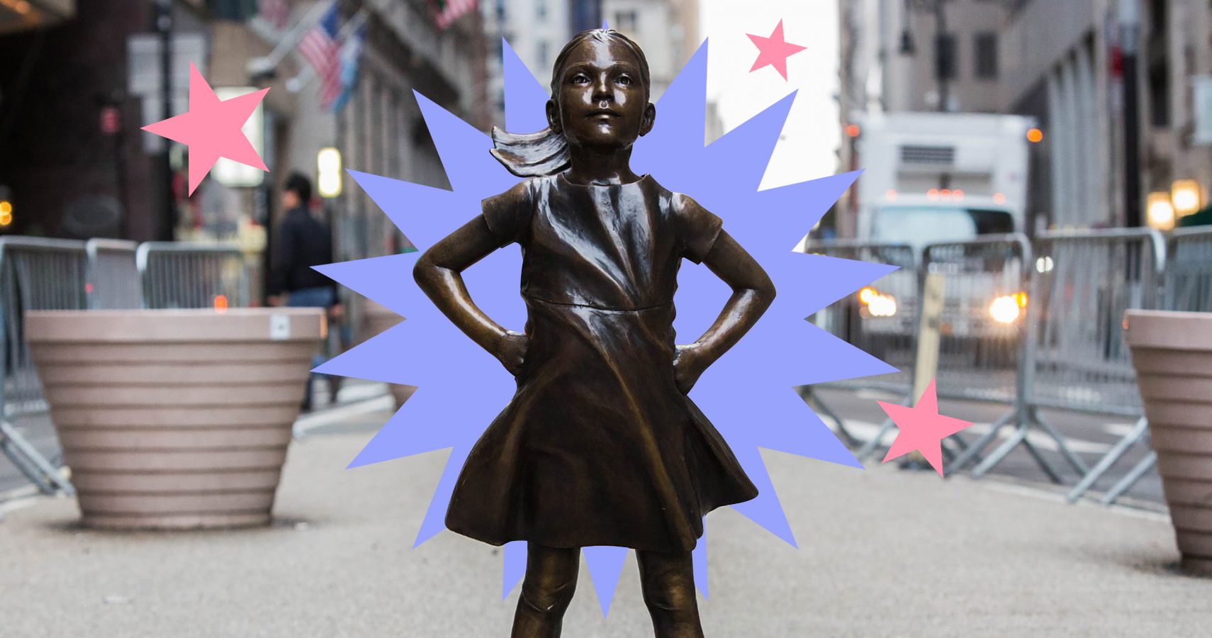 'Fearless Girl' Statue Dressed As Ruth Bader Ginsburg