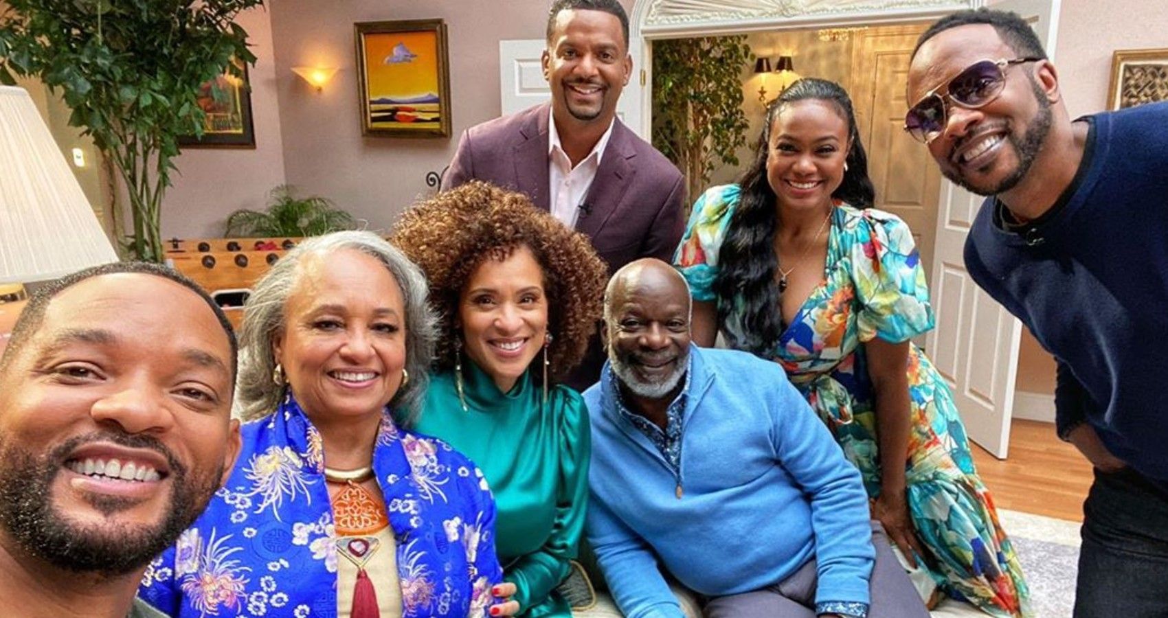 The cast of Fresh Prince of Bel Air at reunion taping