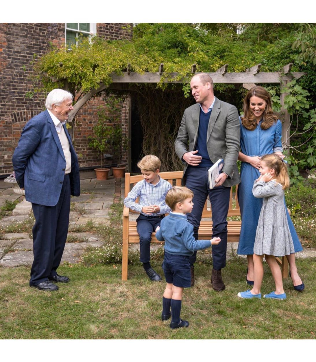 The royal family with Sir David Attenborough