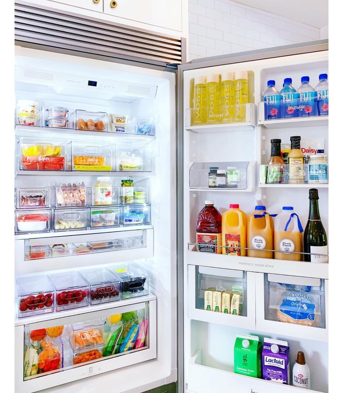 The Home Edit/organized fridge