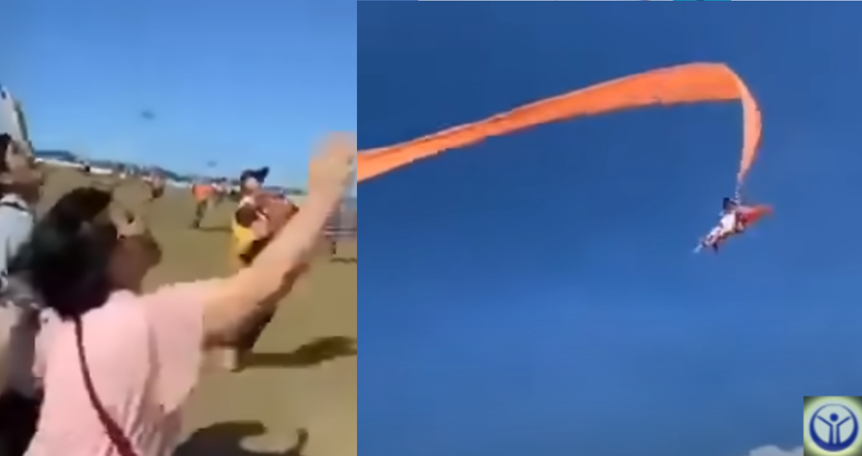 kid caught in kite video