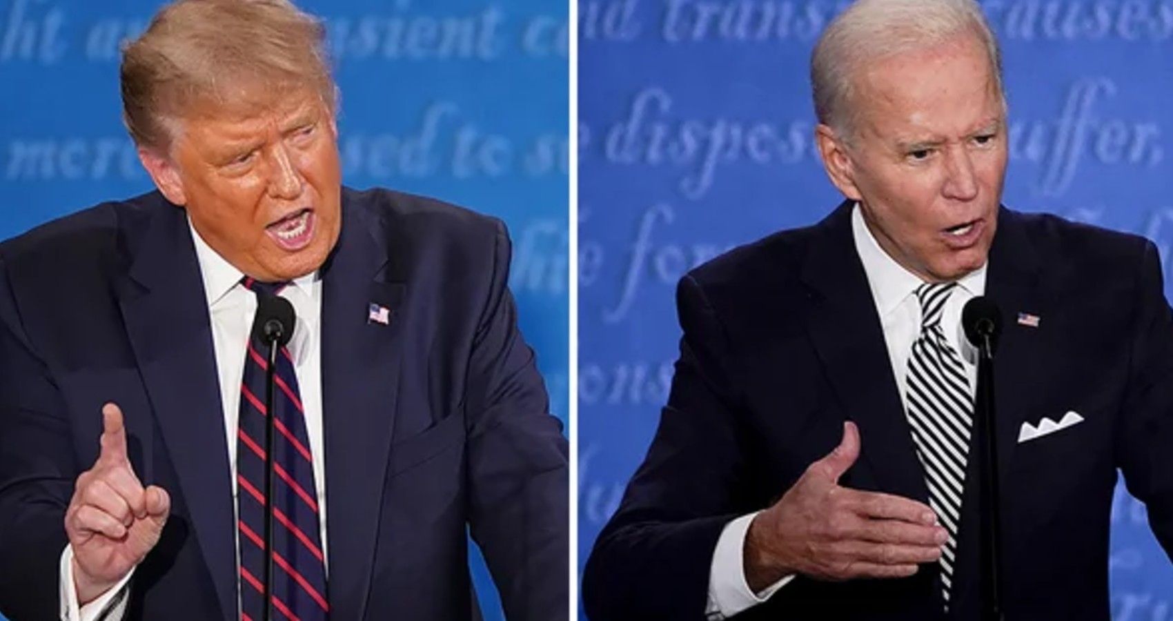 President Donald Trump and Joe Biden at debate