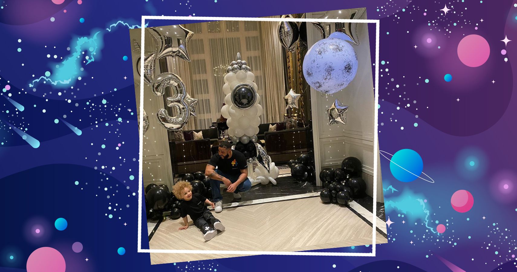 Drake Celebrates Son’s Third Birthday With Space-Themed Party