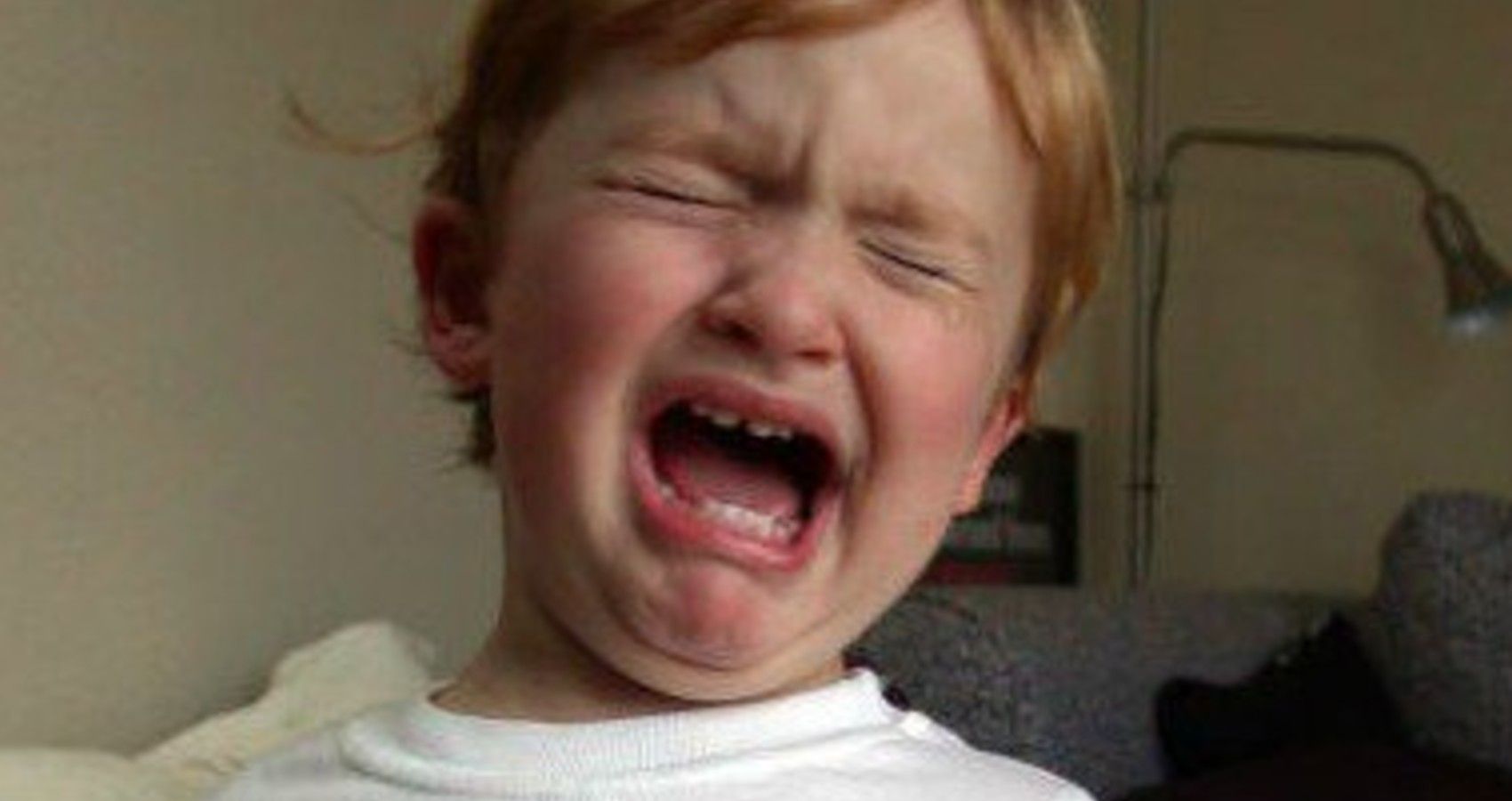 A child throwing a temper tantrum