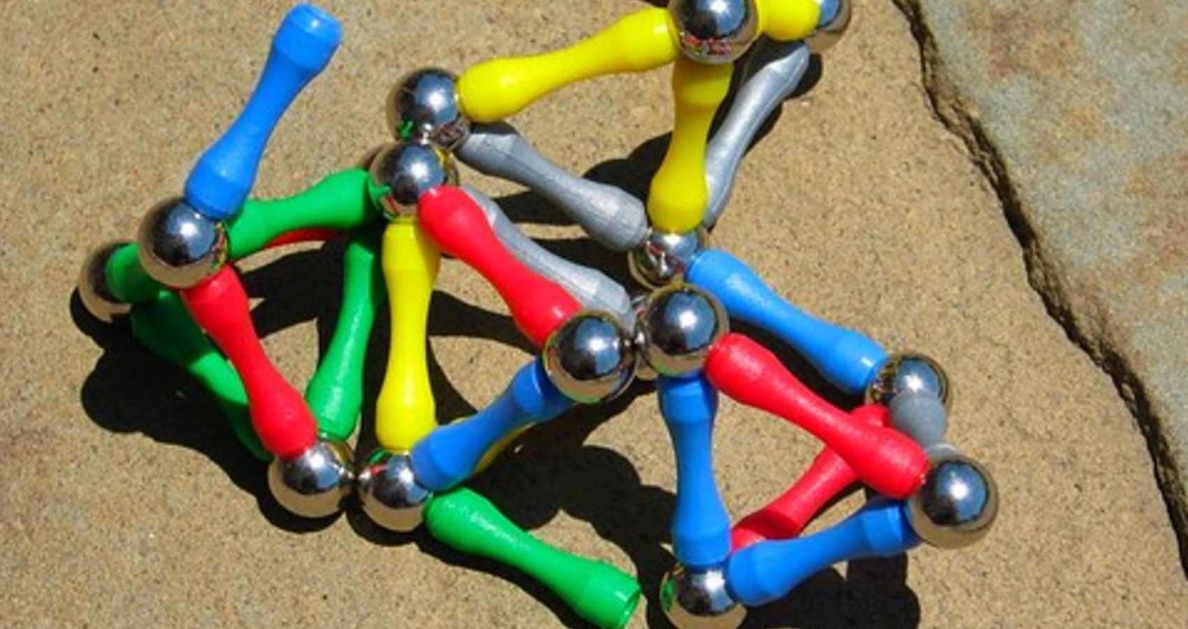 A colorful magnetic toy for children