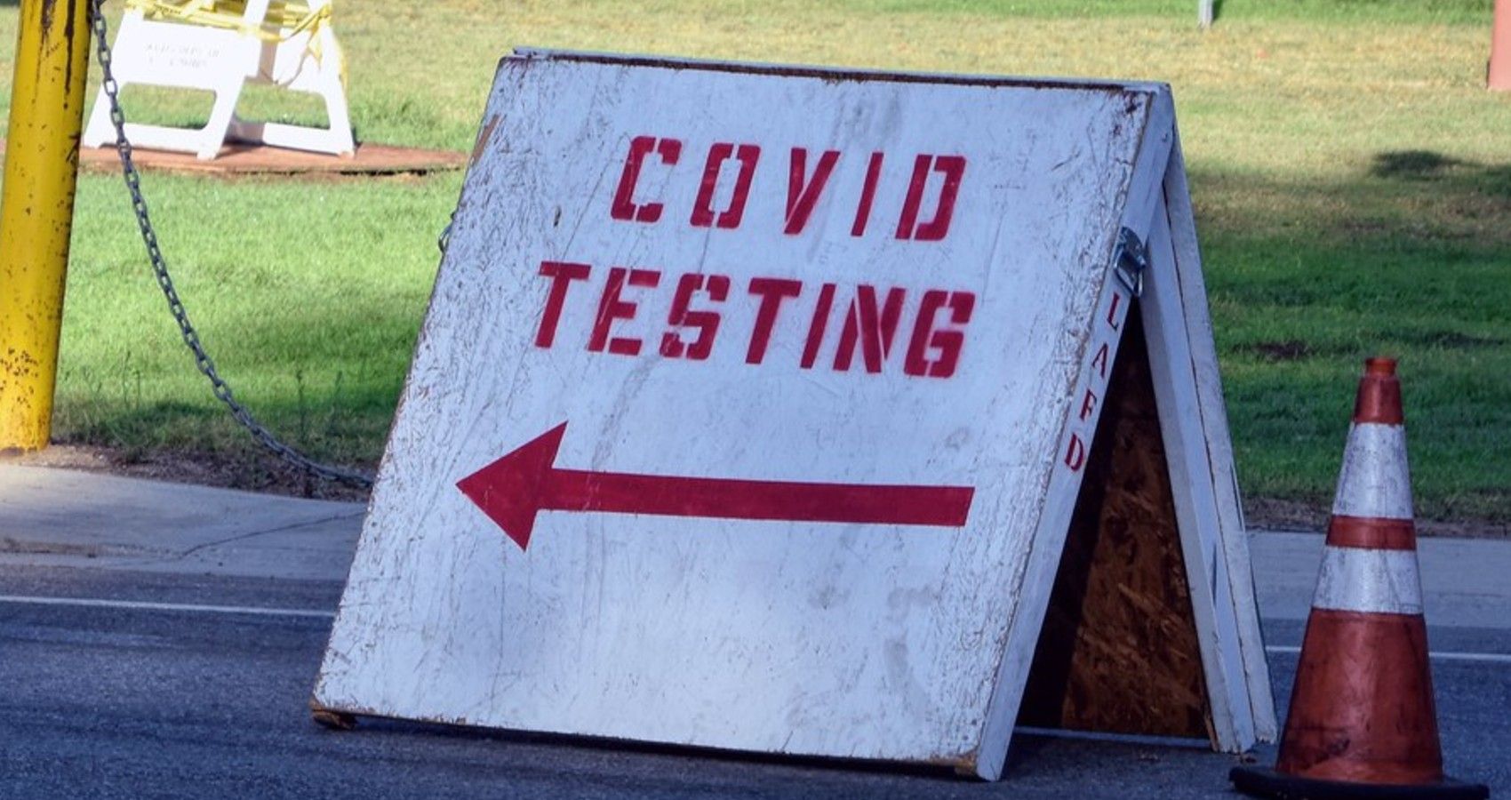 A Sign For A COVID-19 Testing Center