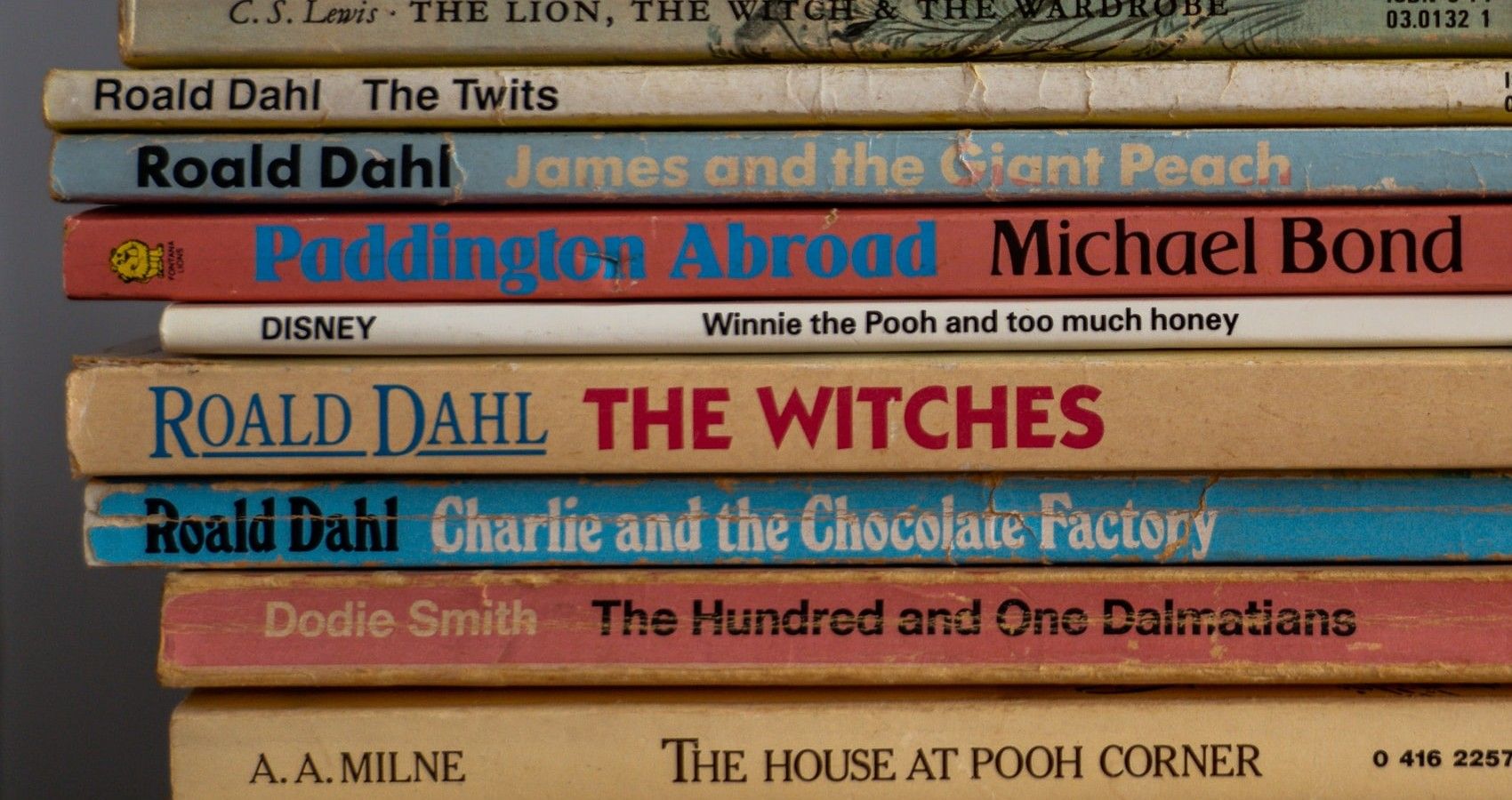 A Stack Of Books Containing Roald Dahl Novels
