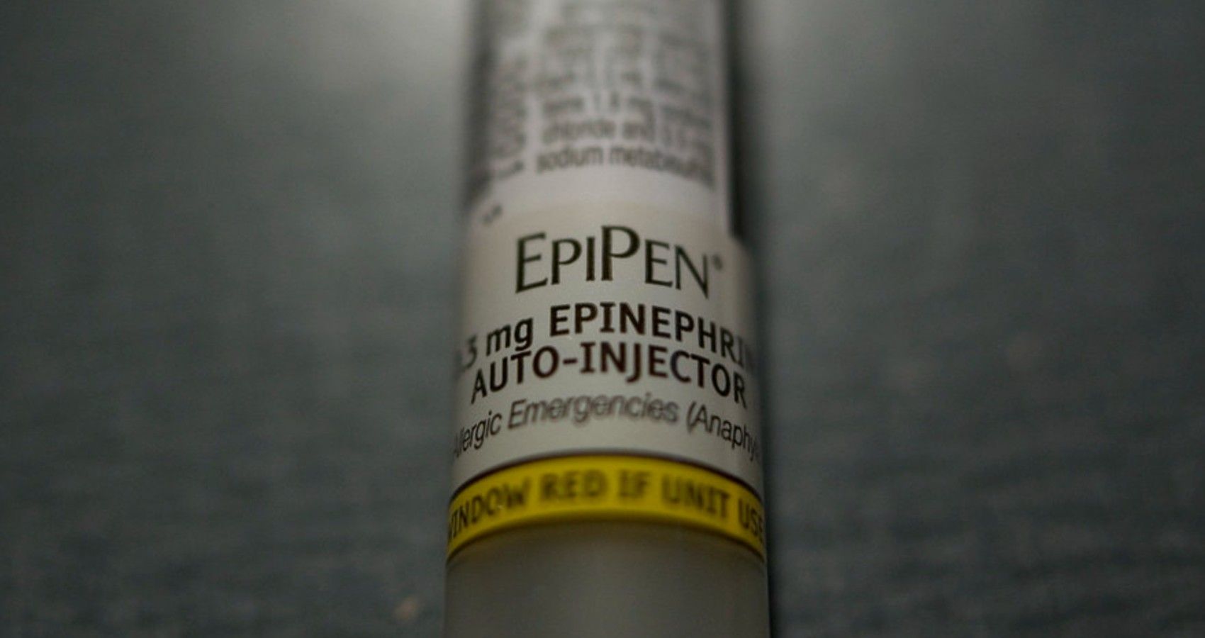 An Epipen With The Label Facing Out