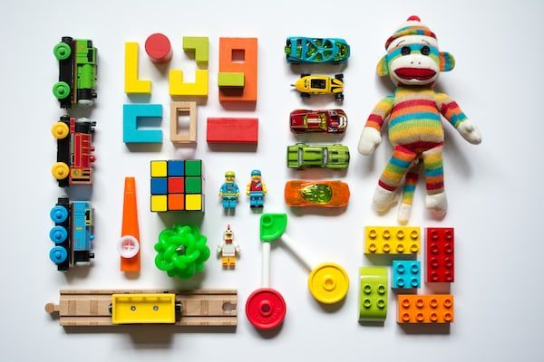 Various colorful toys