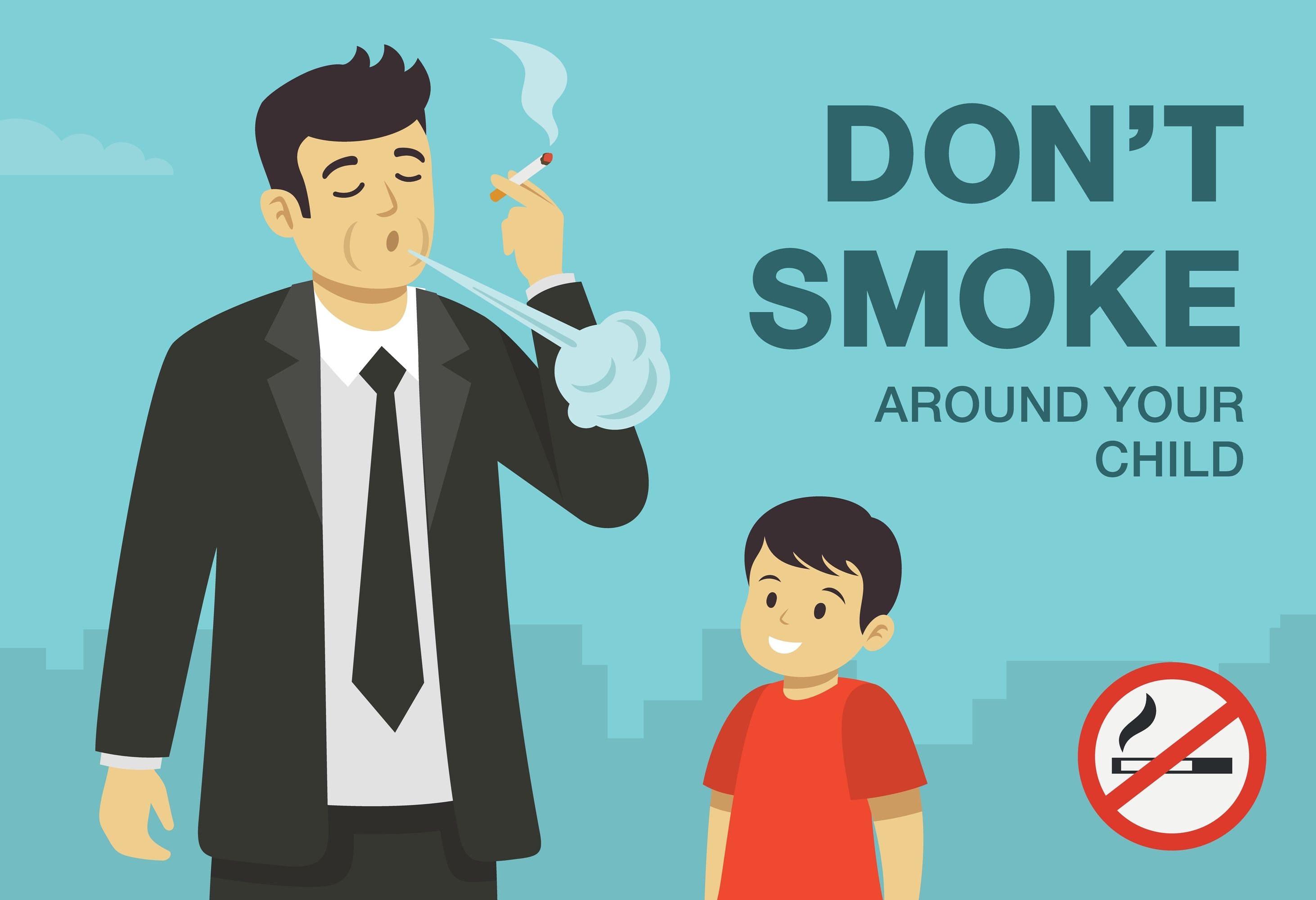 don't smoke around kids