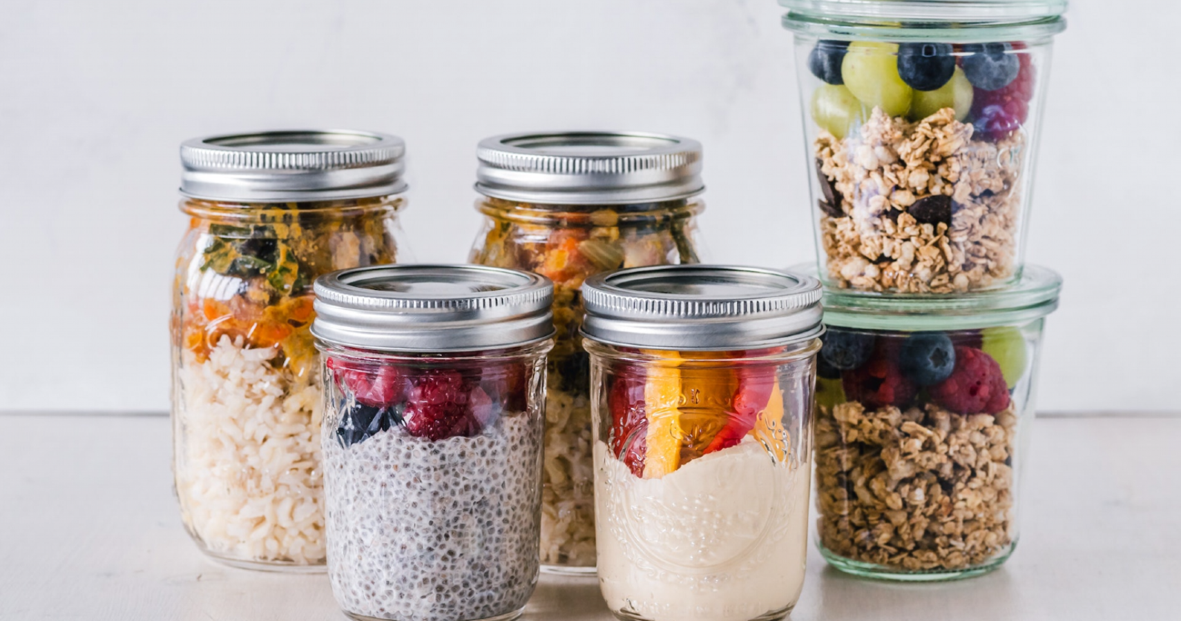 Apothecary jars filled with healthy kid snacks!