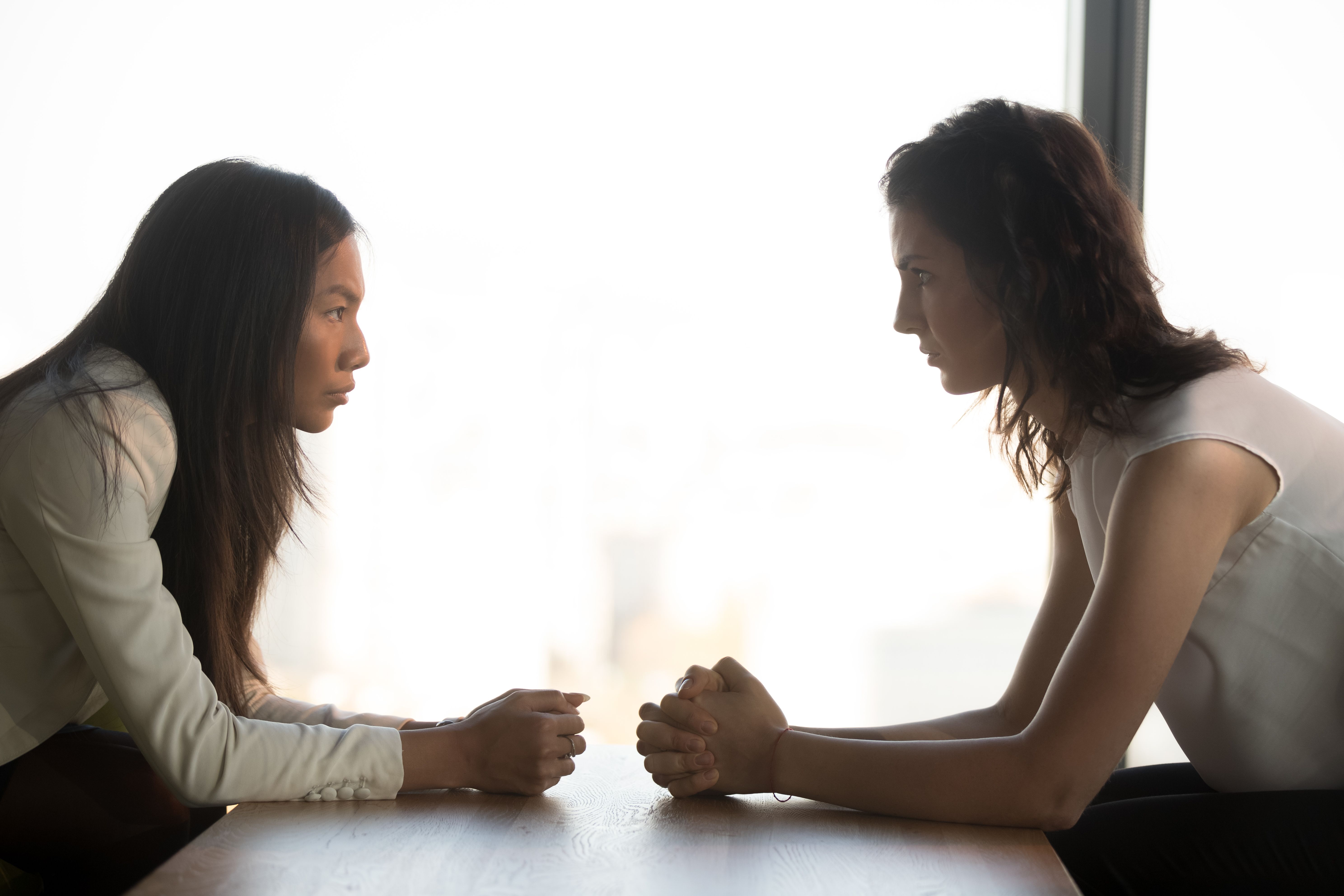 woman confronting another woman