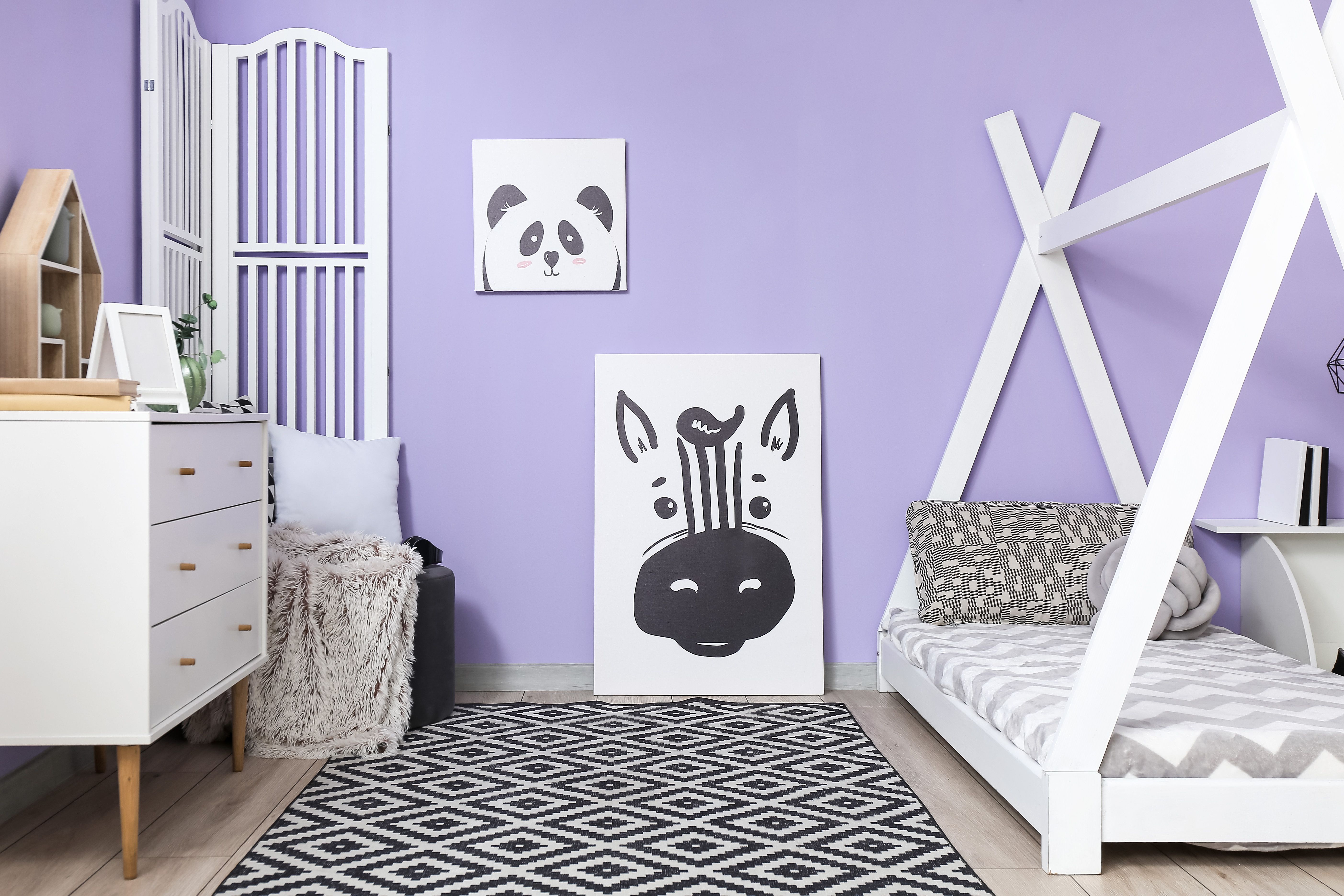 child's purple room