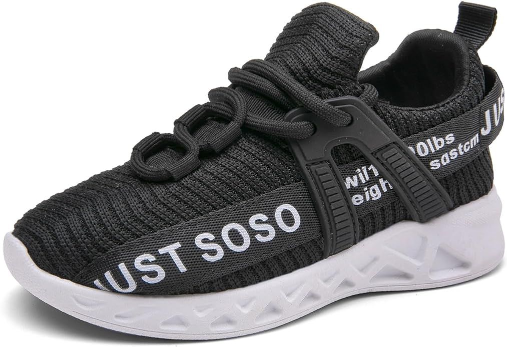 Daclay Kids Running Shoes - Breathable Mesh, Non-Slip Rubber Sole, Easy Slip-On For Boys & Girls