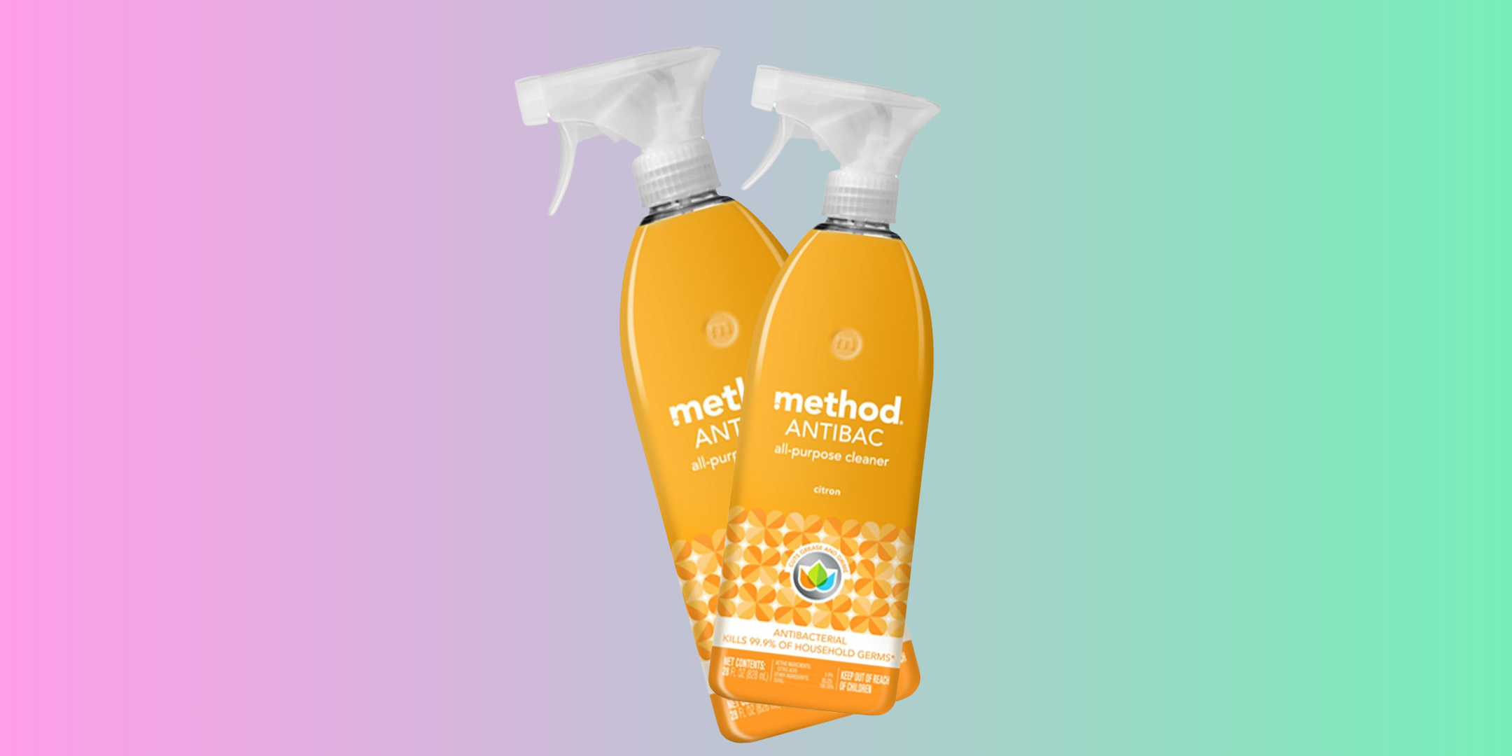 purple and green with orange cleaner