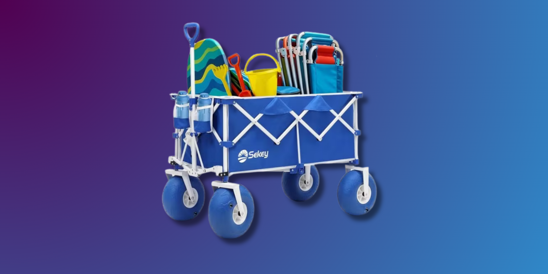 This Heavy-Duty Foldable Beach Wagon Is On Sale